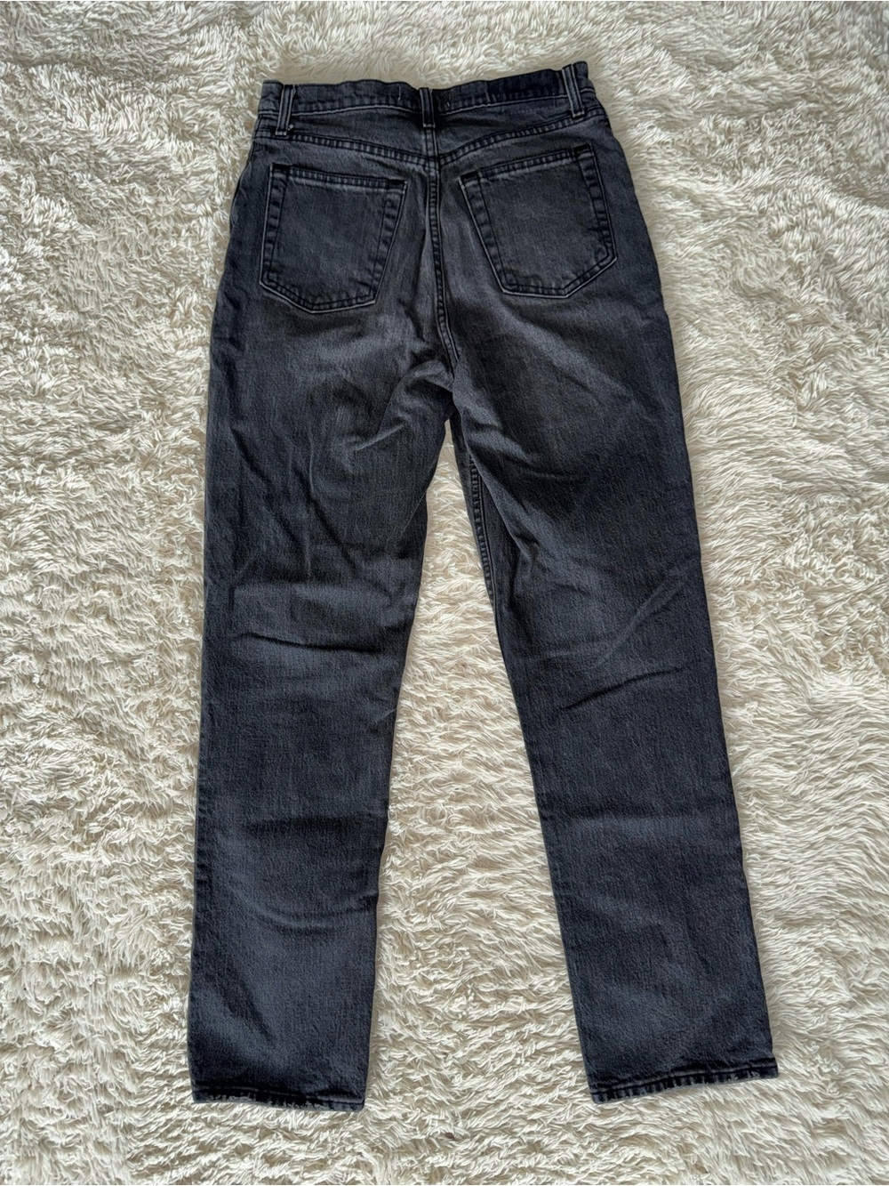 Abercrombie & Fitch Women's Straight Leg Jeans - Charcoal Black Wash